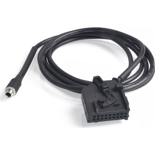 AUX Input Adapter Cable 18pin 3.5mm Female Jack Connect MP3 Mobile Phone For VW Passat Touareg Golf V for AUDI MFD2 RNS2