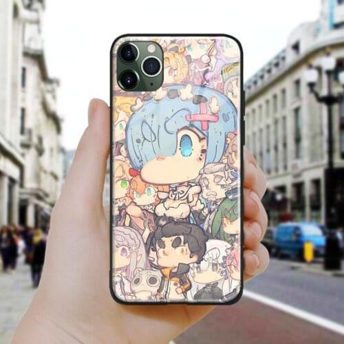 Zero starting life in another world art Silicone Glass Phone Case Cover For iPhone SE 6 6s 7 8 Plus X XR XS 11 12 Mini Pro Max