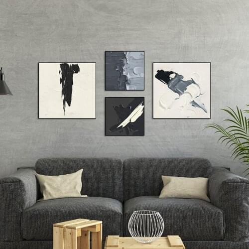 Nordic Black White art wall art Canvas Painting posters Prints Abstract line Picture for Living Room Morden Home Decor No Frame