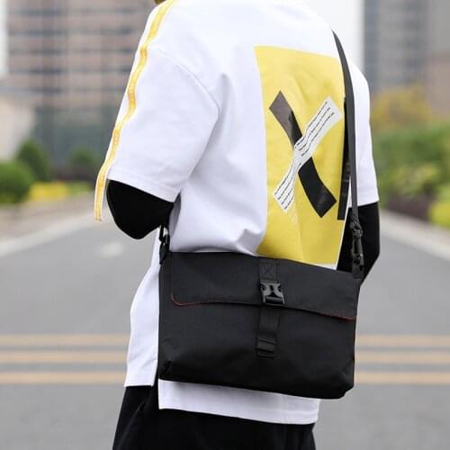 Retro Travel Mens Shoulder Bag Flip Solid Color Casual Messenger Fashion Zipper Multifunctional Mens Shoulder Bag