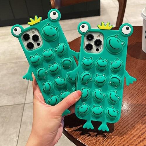Heavy Duty For iPhone 12 Pro max Cartoon Silicone Case Anti-Knock For iPhone13 13 mini 12 11 xr xs max 7 8 plus Shell Cover