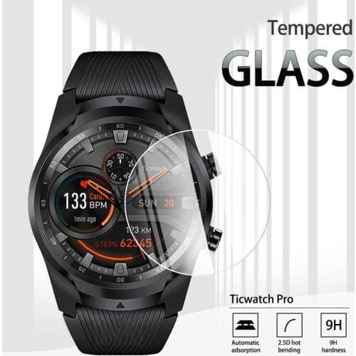 Tic watch Pro 2.5D Tempered Glass Screen Protector For Ticwatch Pro Smart Watch Explosion-proof Anti-Scratch Transparent Film