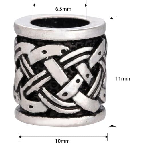 Vikings Hair Dread Beard Beads Charm for Jewelry Necklace Bracelet Making