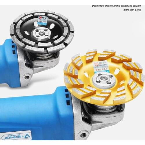 High-quality 4"/100mm Diamond double row Grinding Cup Wheel disc for concrete, brick grinding core 20/16mm
