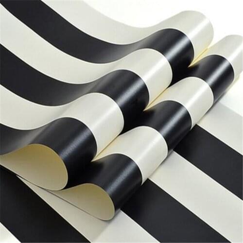 Wellyu Mediterranean sky blue wide stripes eco-friendly plain wallpaper modern living room bedroom children room full of wall