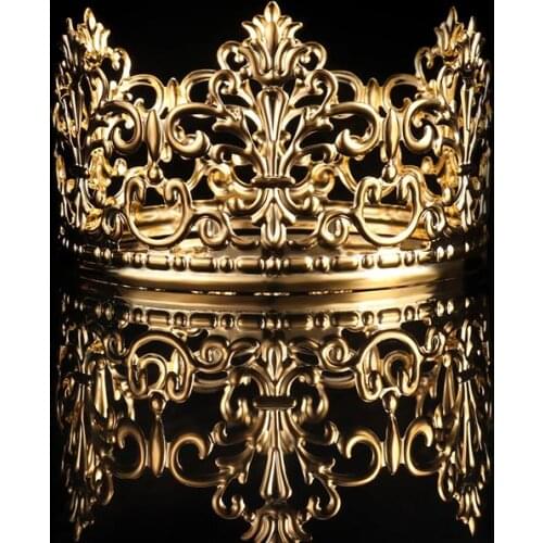 1PC Golden Tiara Crown Party Cake Decoration Crown Hair Ornaments Princess Birthday Decoration Wedding Supplies Accessories