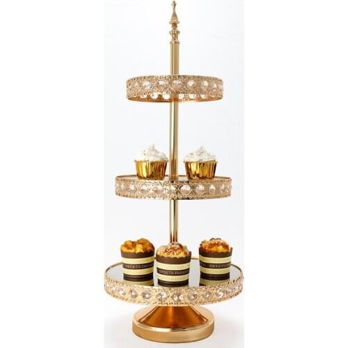 Gold color 2 & 3 tiers cupcake stand Dessert table decor cold food tea rest table Fruit Jewelry Display