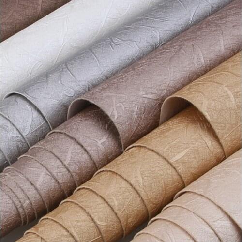 10 meters roll soft embossed artificial leather fabric quality PU leather for decoration furniture sofa interior cover fabric