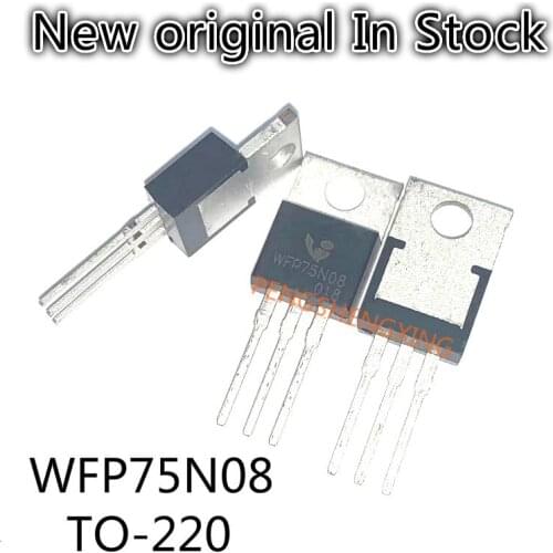 10PCS/LOT 75N08 WFP75N08 field effect tube TO-220 New original spot hot sale