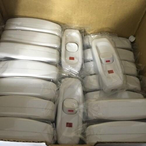 AC 110-250V 10A Inline ON/OFF Transmitter Bed Room Hall LED Lamp Desk Light Cord Cable Line Switch Wholesale,1 pcs