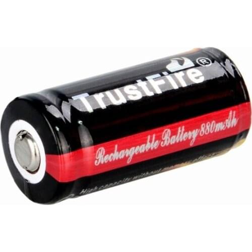 2Pack 880mAh 16340 RCR123A Li-ion 3.7V Rechargeable Battery For LED Flashlight