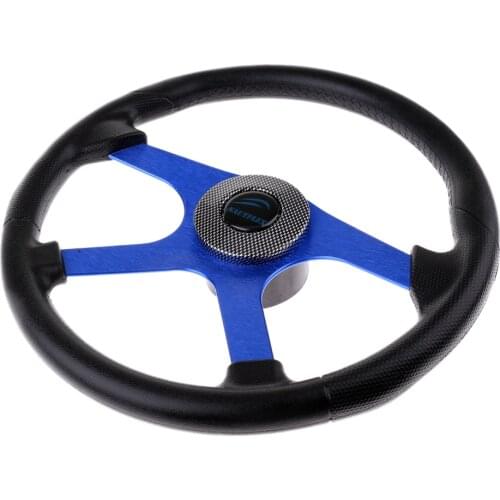 360mm Aluminum Alloy Marine Boat Sport Steering Wheel 4 Spoke 3/4" Shaft
