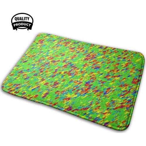 Diagonal Lines 3D Soft Non-Slip Mat Rug Carpet Cushion 80S Abstract Background Banner Blue Brochure Colorful Cover Dance