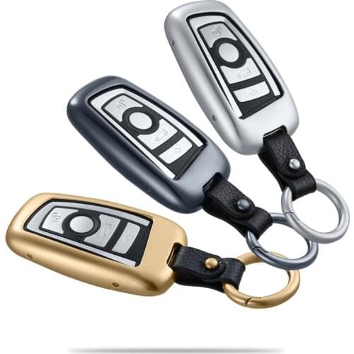 Aluminum Alloy Auto Key Cover Case Holder Shell key protective cover Keychain Smart Key For BMW 1 2 5 7 series X1 X3 X4 X5 F15