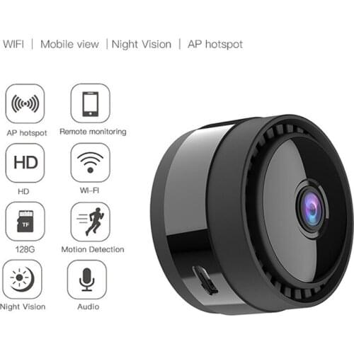 Mini Wireless Camera WiFi Camera 1080P HD Hidden Nanny Cam Small Covert Security Camera with Night Vision Motion Detection APP