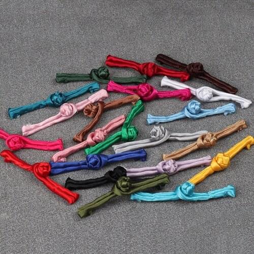 10Pair Chinese Ethnic Wind Cloth Buckle DIY Craft Decor Buckle One Word Buckle Tang Dress Cheongsam Button Sewing Accessories