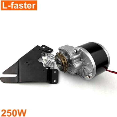 Freewheel 250W Electric Engine My1016Z Uses 16T Bicycle Flywheel Gear Comes With A Mounting Plate Bracket