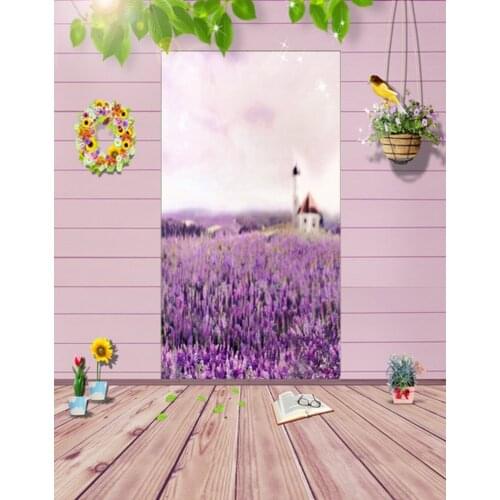 5x7ft Wooden Floor Wall Flowers Bird Photography Backdrops Photo Props Studio Background