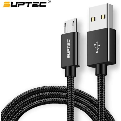 SUPTEC 2M 3M Micro USB Cable 2A Fast Charging Data Charger Cable for Android Samsung S6 S7 Edge Xiaomi Huawei MP3 Microusb Cord