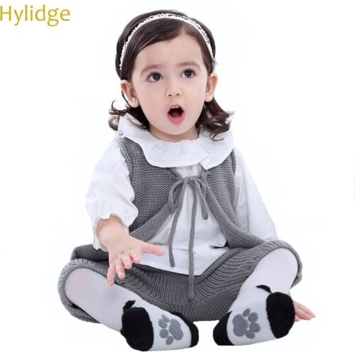 Hylidge 2PCS/SET Spring Autumn Childrens Clothing Set Cardigan Shorts Suit Girl Boy Wool Knitted Vest Pants Baby Infant Clothes