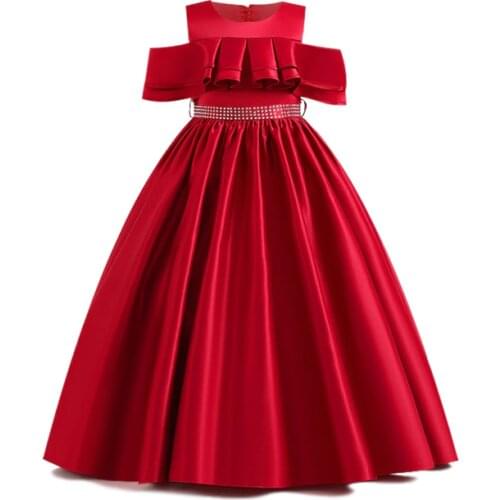 Teen Costume Girls Dress Summer Childrens Clothing Party Princess Baby Girls Kids Net yarn Wedding Dresses elegant Prom Dress