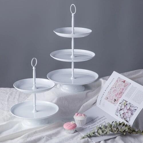 Metal Cake Stand Sweet Luxury Round Plate Fruit Nut Tray Charger Plates For Home Wedding Table Decoration
