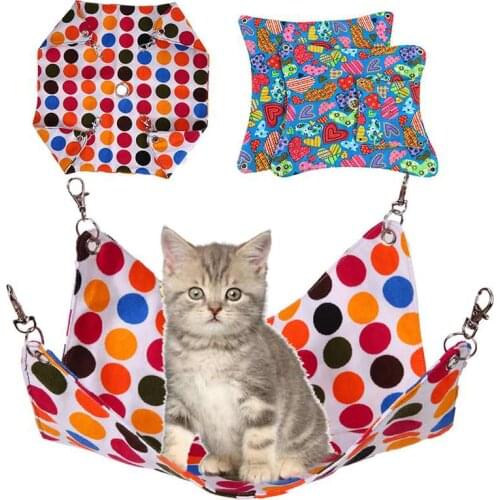 Cute Small Pet Hammock Nest Durable Canvas Pet Hanging Mat Nest For Hamster Totoro Hedgehog Small Animal Pet Sleeping Supplies