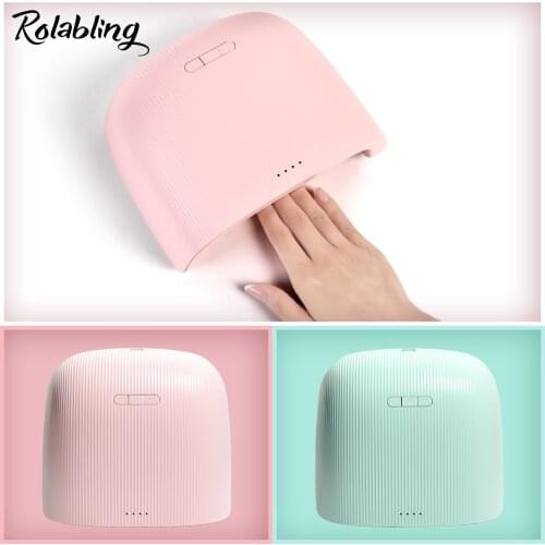 Rolabling 48W UV LED Nail Lamp Curing UV Gel Nail Polish Non-harmful Nail Dryer Candy Color Nail Lamp Nail DIY Manicure Tools
