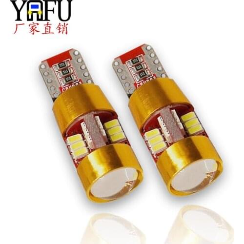 New Car Led Width Lamp Decoding No Residual Light T10 3014 27smd High Brightness License Plate Light Reading Bulb Car Led Light