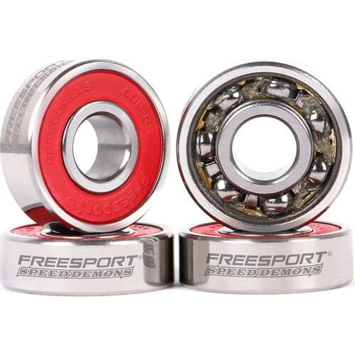 JAPY 8PCS/set Steel Balls Speed Inline Skate Bearing 608zz 8*22*77mm Deep Groove Skates 7 Balls ABEC-9 Skateboard Bearing H003