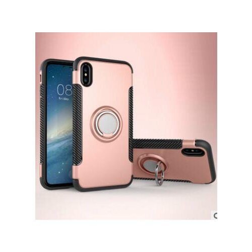 Two-In-1 Shockproof Clear Phone Case Cover Skin For iPhone X with Handsfree Ring Holder Stand Bracket Phone Back Cover