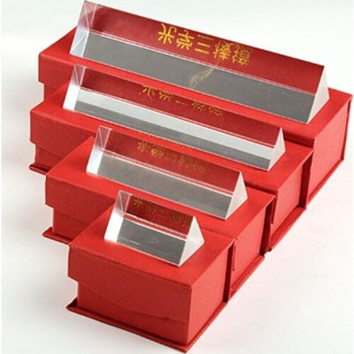 5/10/15/18/20cm Educational Physics Toys Glass School Science Experiment Teaching Aids Birthday Gift Children Triangular Prism