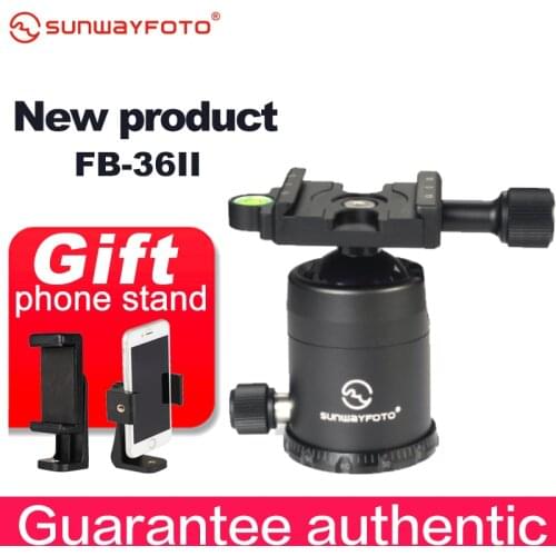 SUNWAYFOTO FB-36II Tripod head for DSLR Camera Tripode Ballhead Professional Aluminum Monopod Panoramic Tripod Ball Head