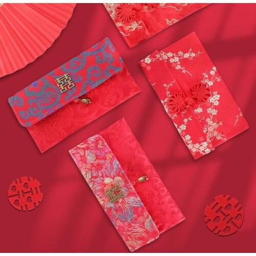 Wedding supplies, wedding embroidery, 10,000 yuan red envelope, Chinese wedding cloth, silk and satin, high-end gifts