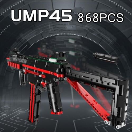 Technical modern America military weapon Building Blocks shotting Bricks UMP45 Submachine Gun Toys with bullets for boys gifts