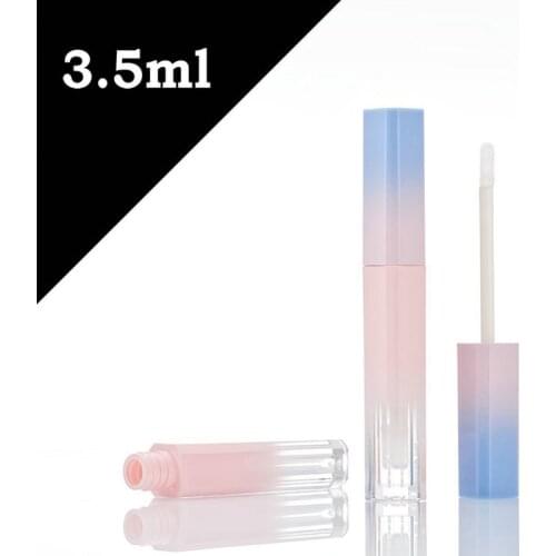 3.5ml lip gloss tubes Lipstick lipgloss tube packaging Pink Blue Gradient Lip glaze bottle Empty Refillable cosmetics containers