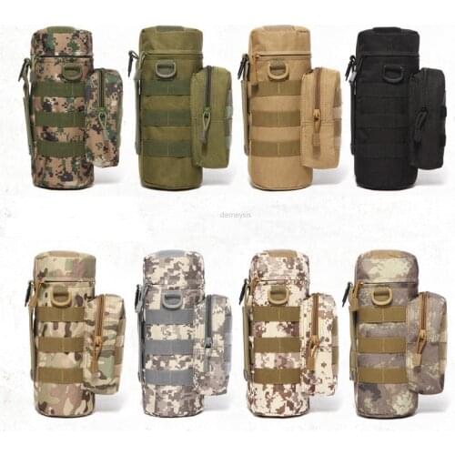 Outdoor Hiking Kettel Water Bag Pouch Portable Tactical Combat Kettle Bag Molle Military Airsoft Shooting Water Bottle Bags