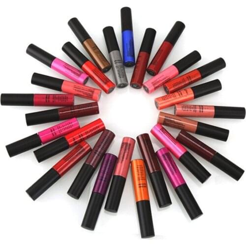 34 Colors Waterproof Matte Nude Lipstick Lipkit Pigment Dark Red Black Long Lasting Lip Gloss Women Makeup Lipgloss