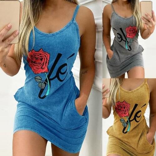 Women Sling Wrap Summer Boho Floral Mini Print Short Sleeve Evening Party Dress Ladies Holiday Summer Beach Dress 2021