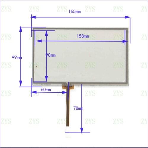 ZhiYuSun AF1514 7Inch 165*99mm 4Wire Resistive TouchScreen Panel Digitizer for GPS CAR this is compatible