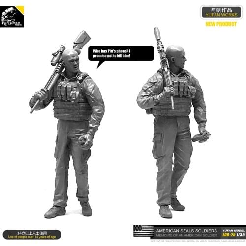 1/35 Resin Figure Model Kit U.s. Seals Soldier DIY toy self-assembled Loo-25