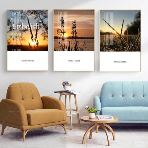 1 Piece Sunset Autumn Tree Landscape Beautiful Wall Pictures For Living Room HD Canvas Paintings Home Decor Wall Art Posters