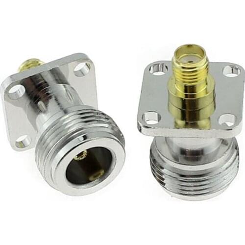 10pcs RF Adapter SMA/N-KKF Connector SMA Female to N/L16 Female 17.5 Square, N FemaleTurn Female SMA Connector
