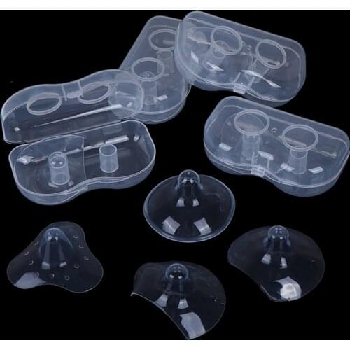 2pcs/set Silicone Nipple Protectors Feeding Mothers Nipple Shields Protection Cover Breastfeeding Mother Milk Silicone Nipple