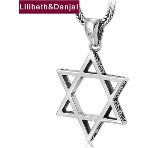 2019 Hippop Street Culture Six star Pendant 100% 925 Sterling silver Men Women Necklace Pendant fine Jewelry sieraden maken P47