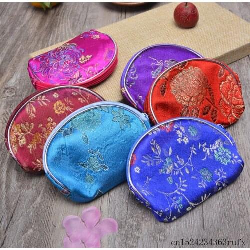 300 Pcs Classic Ladies Purse Retro Imitation Gift Bags Silk Women Wallet Wedding Clutch Bag for Decoration