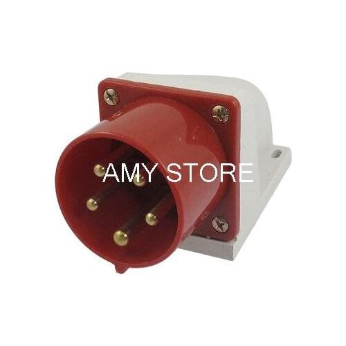 32A Splash Proof 3P+E+N IEC309-2 Industrial Panel Mount Plug Connector