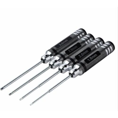 4pcs/lot RC Tools Hex Screw Driver Tools Set Kit 1.5 2.0 2.5 3.0 mm for RC models blue/black randomly