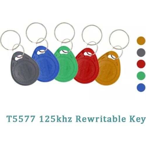 5/10PCS RFID 125Khz Id Keychain Rewritable Copy Token 125Khz Smart Chip Card T5577 EM4305 Key Badge ID Duplicator Card