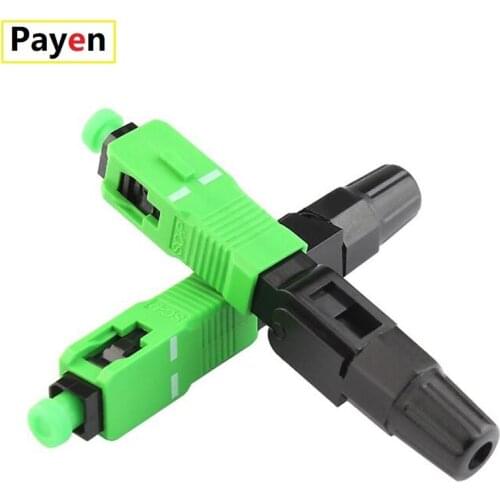 50/100/150/200PCS SC APC Single-Mode Fiber Optic Quick Connector FTTH Connector Free Shipping